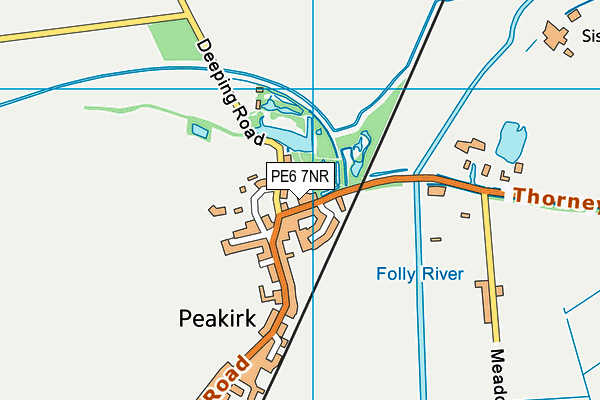 PE6 7NR map - OS VectorMap District (Ordnance Survey)