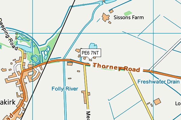 PE6 7NT map - OS VectorMap District (Ordnance Survey)