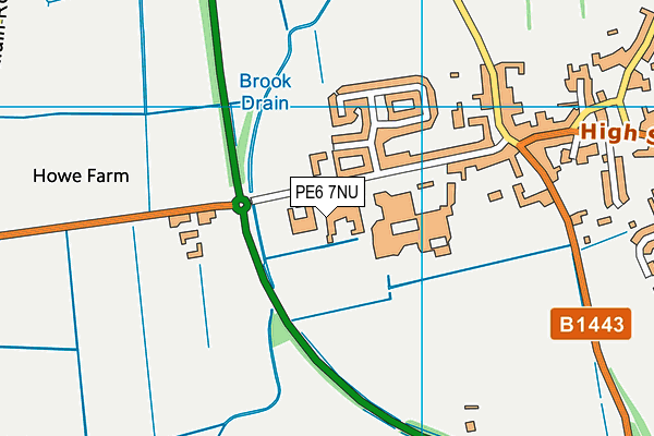 PE6 7NU map - OS VectorMap District (Ordnance Survey)