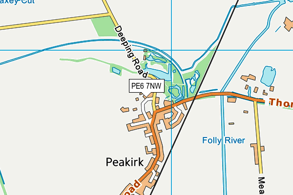 PE6 7NW map - OS VectorMap District (Ordnance Survey)