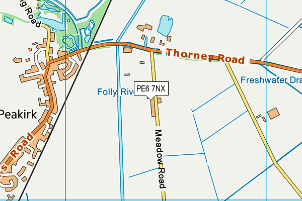 PE6 7NX map - OS VectorMap District (Ordnance Survey)