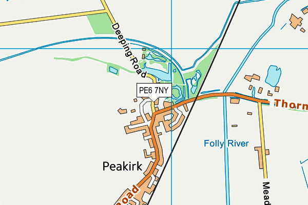 PE6 7NY map - OS VectorMap District (Ordnance Survey)