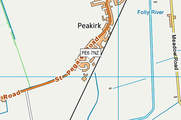 PE6 7NZ map - OS VectorMap District (Ordnance Survey)