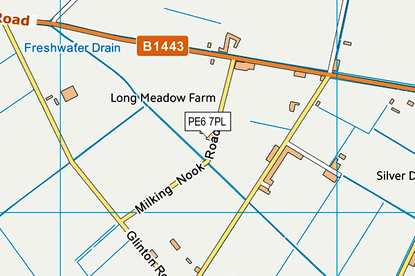 PE6 7PL map - OS VectorMap District (Ordnance Survey)