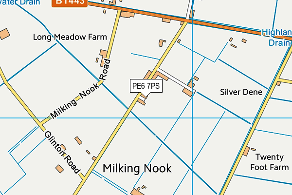 PE6 7PS map - OS VectorMap District (Ordnance Survey)