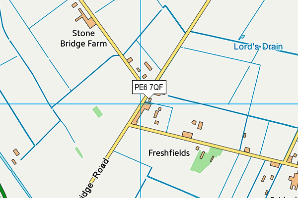 PE6 7QF map - OS VectorMap District (Ordnance Survey)