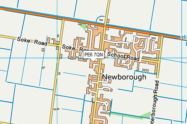 PE6 7QN map - OS VectorMap District (Ordnance Survey)