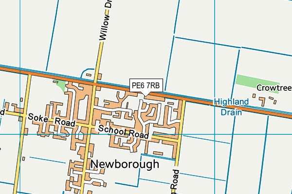 PE6 7RB map - OS VectorMap District (Ordnance Survey)