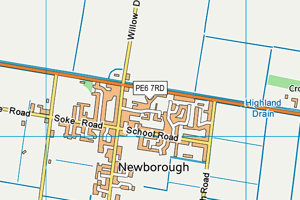 PE6 7RD map - OS VectorMap District (Ordnance Survey)