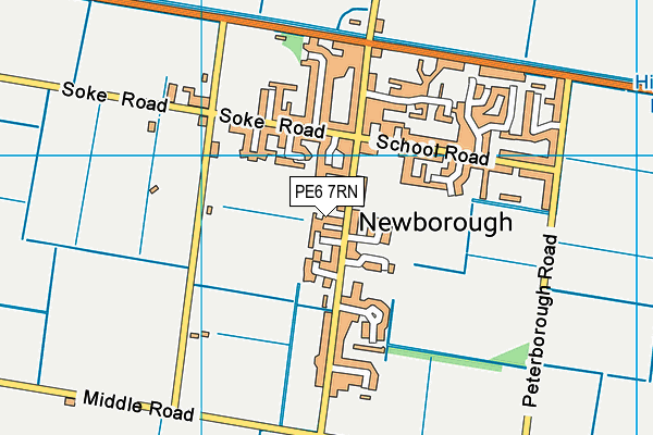 PE6 7RN map - OS VectorMap District (Ordnance Survey)