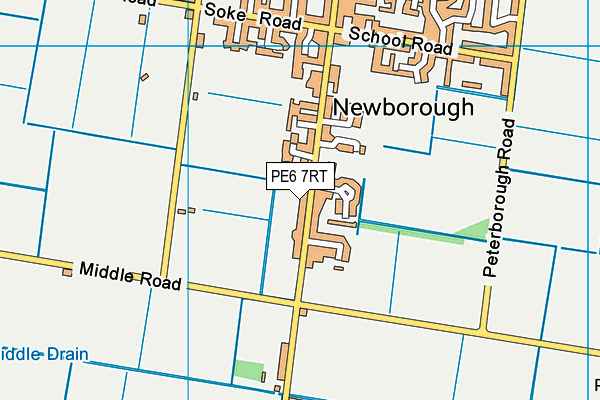 PE6 7RT map - OS VectorMap District (Ordnance Survey)