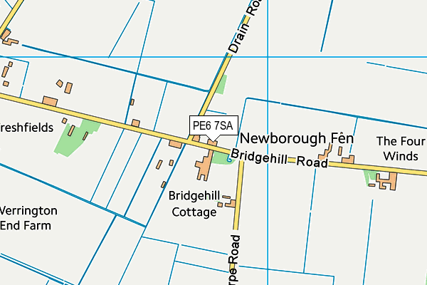 PE6 7SA map - OS VectorMap District (Ordnance Survey)