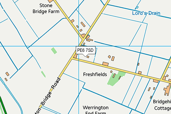 PE6 7SD map - OS VectorMap District (Ordnance Survey)
