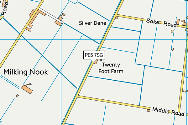 PE6 7SG map - OS VectorMap District (Ordnance Survey)