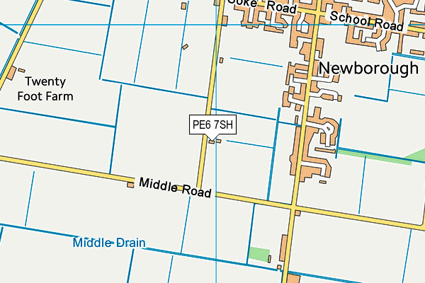 PE6 7SH map - OS VectorMap District (Ordnance Survey)