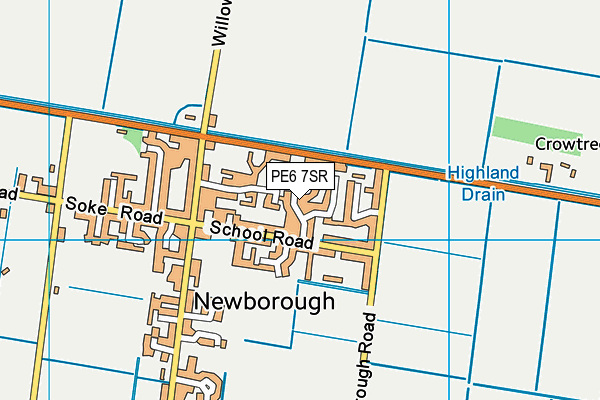 PE6 7SR map - OS VectorMap District (Ordnance Survey)