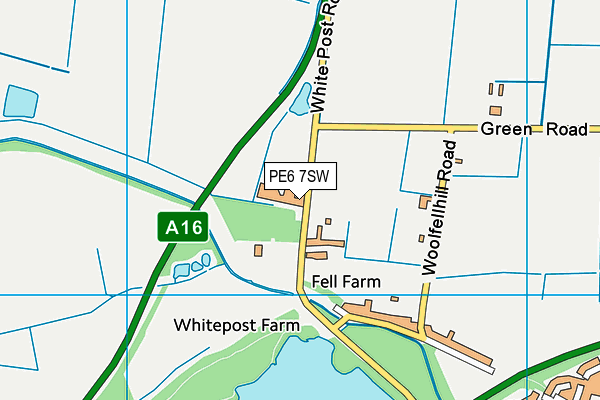 PE6 7SW map - OS VectorMap District (Ordnance Survey)