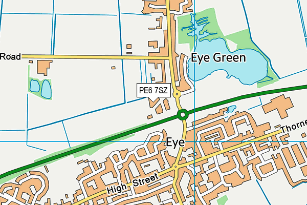 PE6 7SZ map - OS VectorMap District (Ordnance Survey)