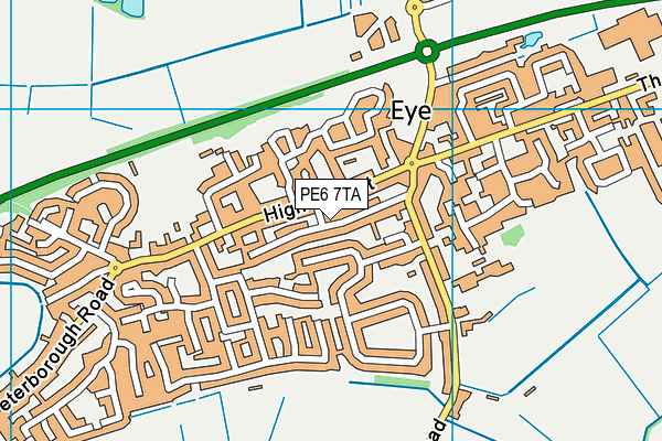 PE6 7TA map - OS VectorMap District (Ordnance Survey)