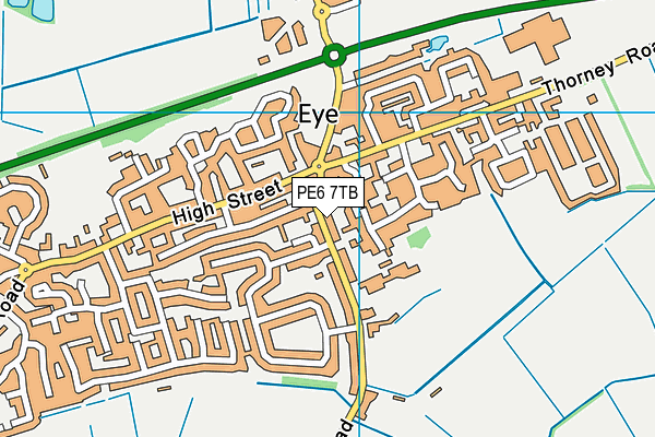 PE6 7TB map - OS VectorMap District (Ordnance Survey)