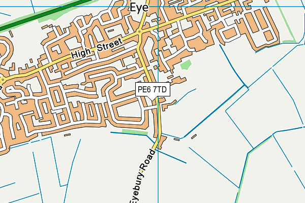 Eye CofE Primary School map (PE6 7TD) - OS VectorMap District (Ordnance Survey)