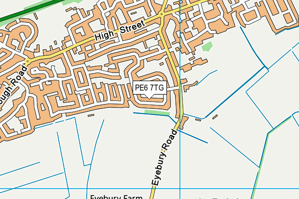PE6 7TG map - OS VectorMap District (Ordnance Survey)