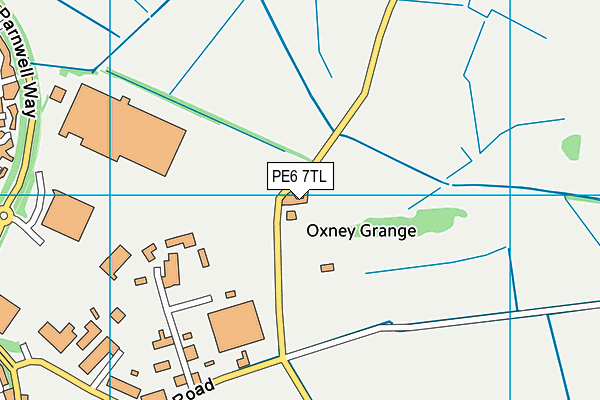 PE6 7TL map - OS VectorMap District (Ordnance Survey)
