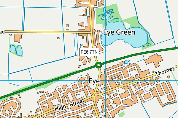 PE6 7TN map - OS VectorMap District (Ordnance Survey)