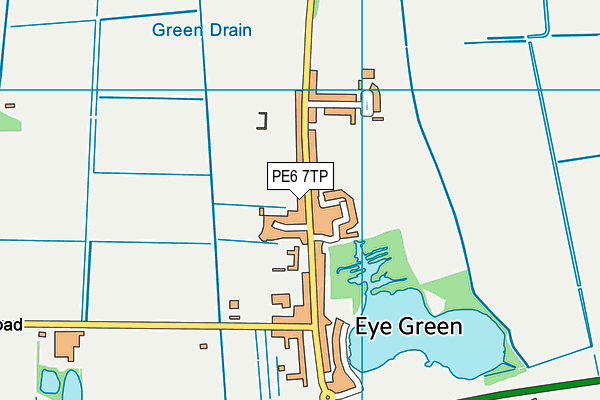 PE6 7TP map - OS VectorMap District (Ordnance Survey)