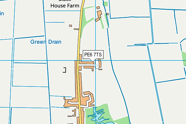 PE6 7TS map - OS VectorMap District (Ordnance Survey)