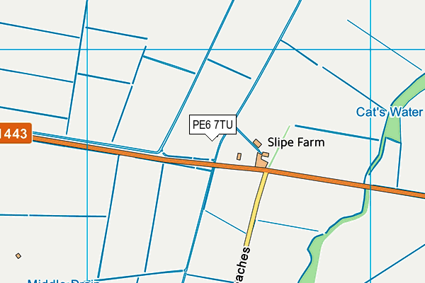 PE6 7TU map - OS VectorMap District (Ordnance Survey)