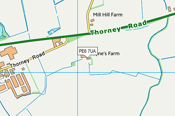 PE6 7UA map - OS VectorMap District (Ordnance Survey)