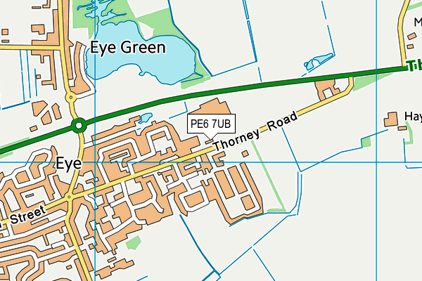 PE6 7UB map - OS VectorMap District (Ordnance Survey)