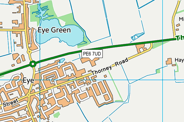 PE6 7UD map - OS VectorMap District (Ordnance Survey)
