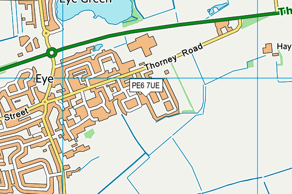 PE6 7UE map - OS VectorMap District (Ordnance Survey)