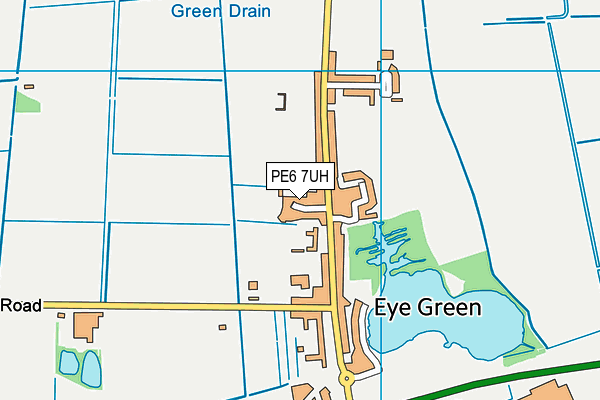 PE6 7UH map - OS VectorMap District (Ordnance Survey)