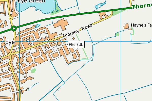 PE6 7UL map - OS VectorMap District (Ordnance Survey)