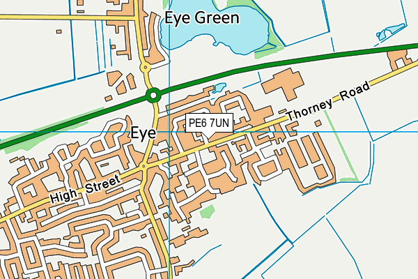 PE6 7UN map - OS VectorMap District (Ordnance Survey)