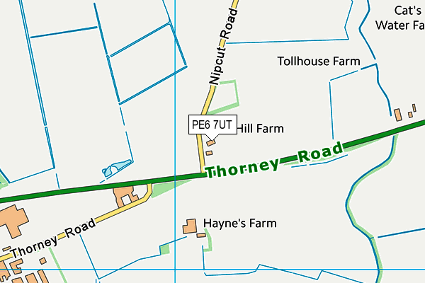 PE6 7UT map - OS VectorMap District (Ordnance Survey)