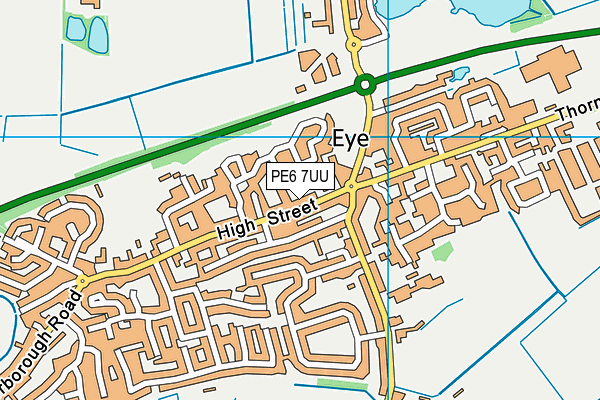 PE6 7UU map - OS VectorMap District (Ordnance Survey)