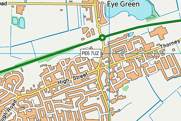 PE6 7UZ map - OS VectorMap District (Ordnance Survey)