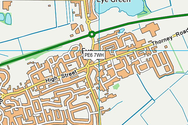 PE6 7WH map - OS VectorMap District (Ordnance Survey)