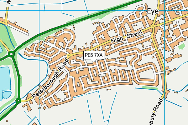 PE6 7XA map - OS VectorMap District (Ordnance Survey)