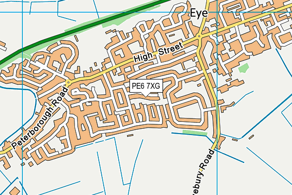 PE6 7XG map - OS VectorMap District (Ordnance Survey)