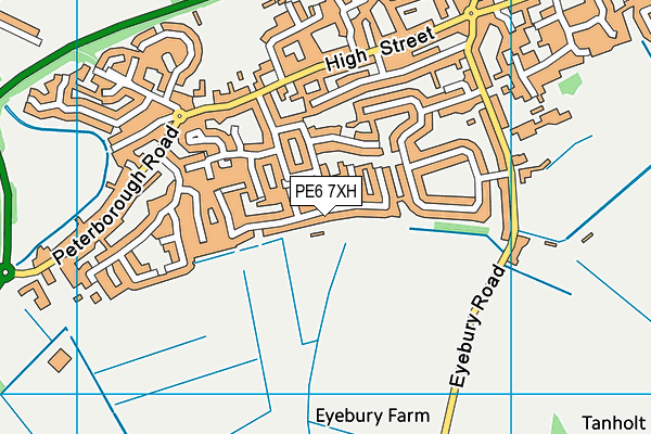 Lindis Farne Road Recreation Ground map (PE6 7XH) - OS VectorMap District (Ordnance Survey)