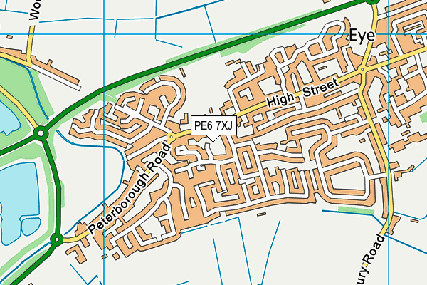PE6 7XJ map - OS VectorMap District (Ordnance Survey)