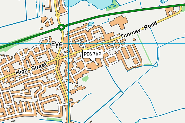 PE6 7XP map - OS VectorMap District (Ordnance Survey)