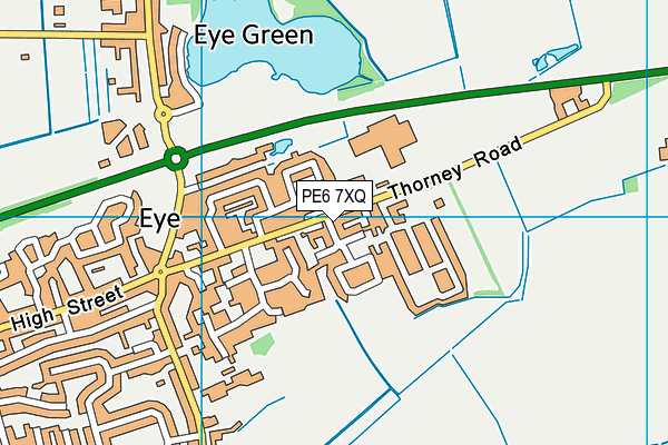 PE6 7XQ map - OS VectorMap District (Ordnance Survey)