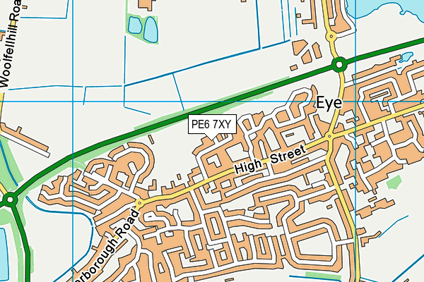 PE6 7XY map - OS VectorMap District (Ordnance Survey)