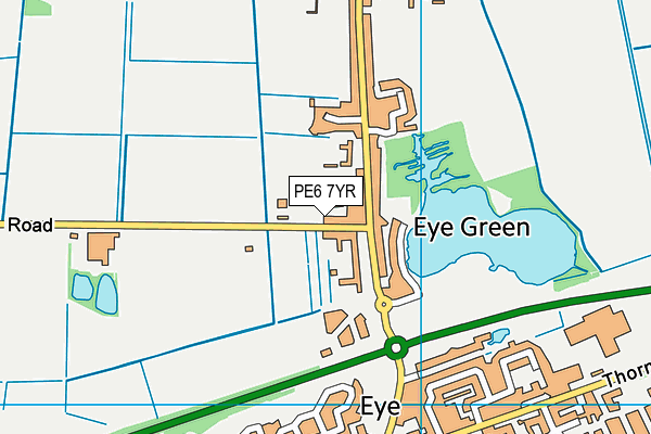 PE6 7YR map - OS VectorMap District (Ordnance Survey)